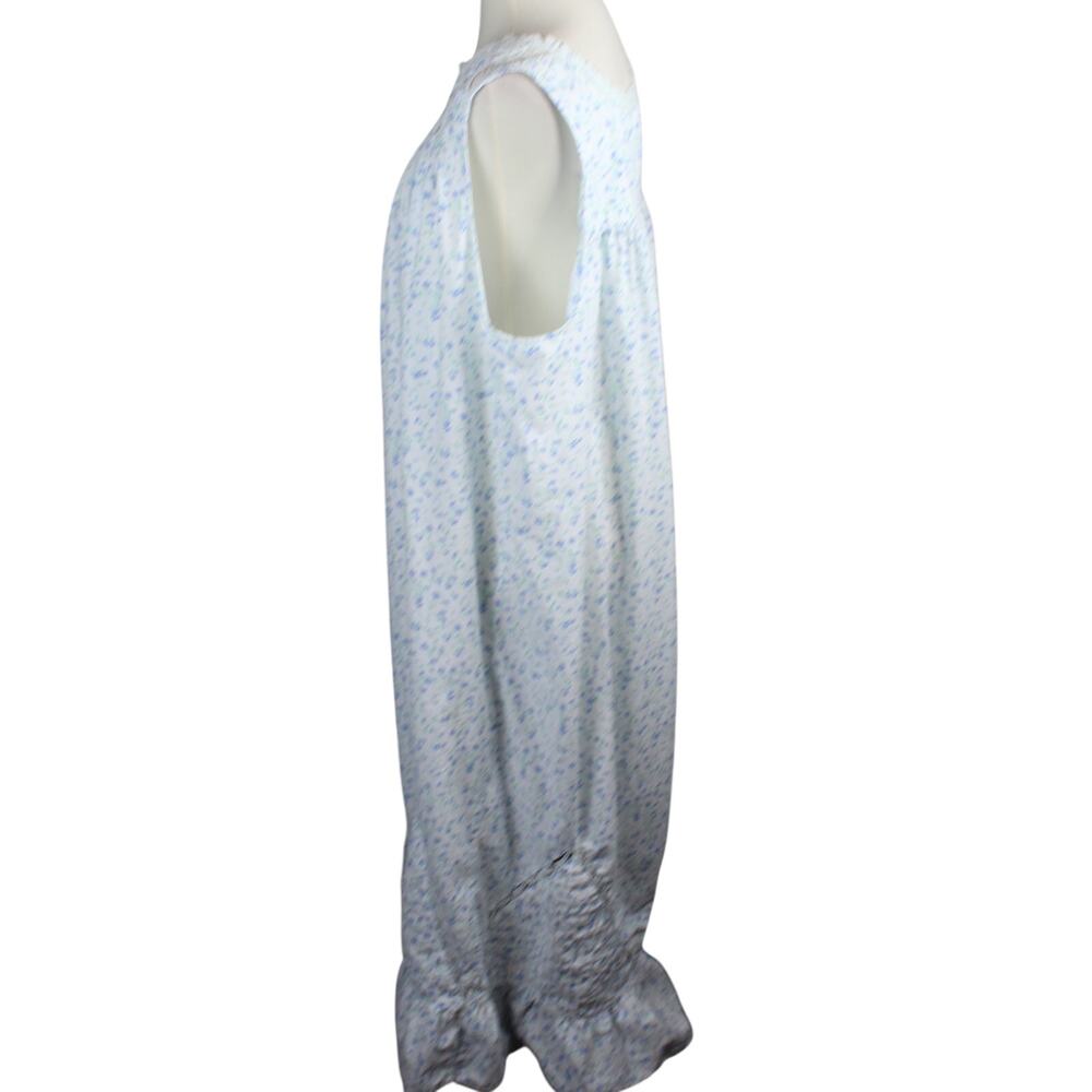 Eileen West Nightgown Womens 2x White Purple Sleeveless Lace Trim Pajamas - Picture 5 of 11